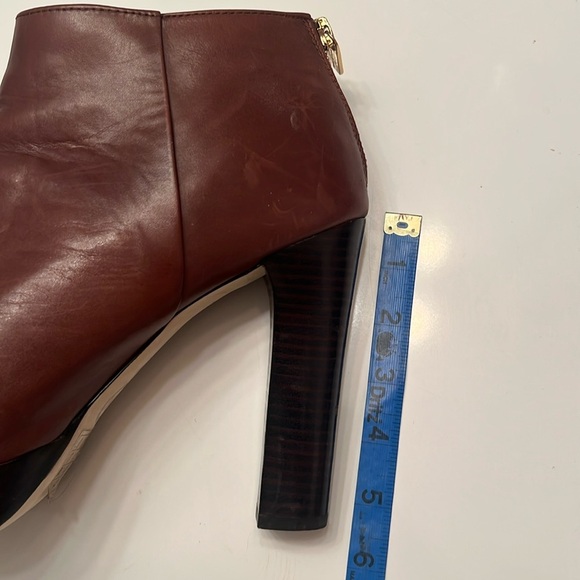 MICHAEL KORS Brown Leather platform ankle boots size 9.5 - Picture 7 of 16
